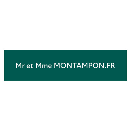 Plaque de boite aux lettres - Vert Sapin