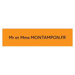 Plaque de boite aux lettres - Orange