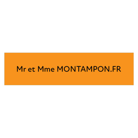 Plaque de boite aux lettres - Orange