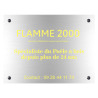 Gravure de Plaque en aluminium gris Avec son texte noir - 300 x 200 mm