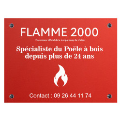 Plaque en aluminium vert avec texte blanc