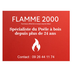 Plaque en aluminium rouge & blanc non percée