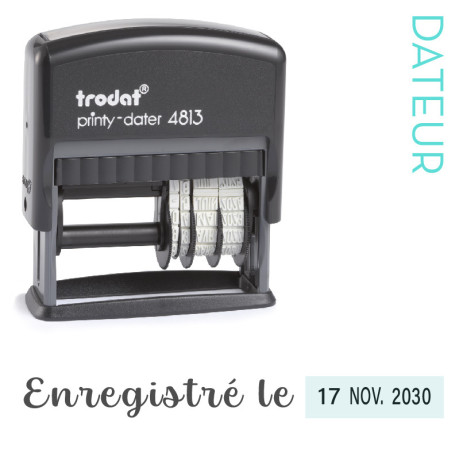 Tampon dateur Trodat 4813 | Tampon d'entreprise 2 lignes à 25.20€