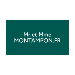 Plaque de porte : Vert sapin / Blanc - Mon Tampon