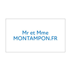 Plaque de porte : Blanc / Bleu - Mon Tampon