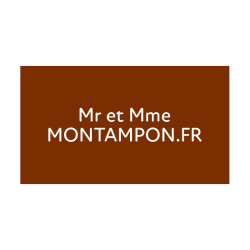 Plaque de porte : Marron / Blanc