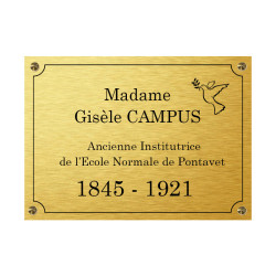 Plaques funéraires personnalisées avec Colombe - Vis et Cabochons