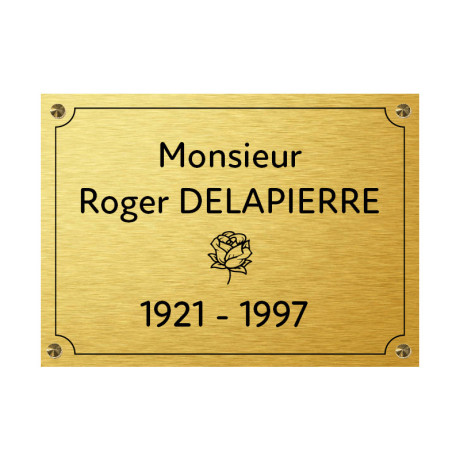 Plaques funéraires personnalisées avec Colombe - Vis et Cabochons