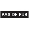 Plaque "Pas de pub" noire