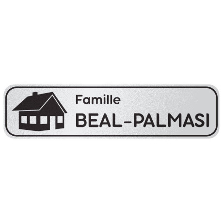 Plaque de porte : Famille avec logo 1