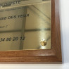 Support en bois pour plaque gravée