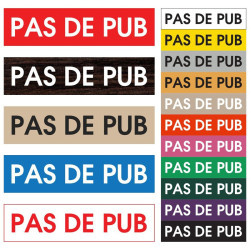 Plaque "Pas de pub" noire