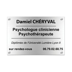 Plaque en aluminium gris sans logo