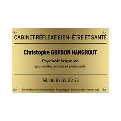 Plaque en aluminium doré sans logo