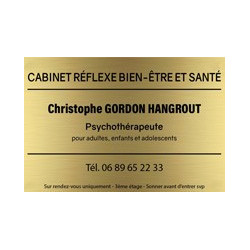 Plaque en aluminium doré sans logo & non percée