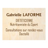 Plaque en bois mdf essence bouleau avec texte brun