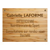 Plaque en bois mdf essence bambou avec texte brun