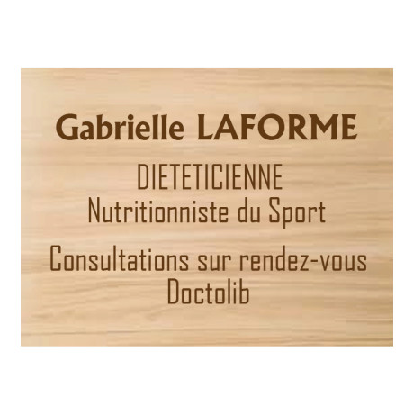 Plaque en bois mdf essence érable avec texte brun