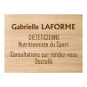 Plaque en bois mdf essence érable avec texte brun