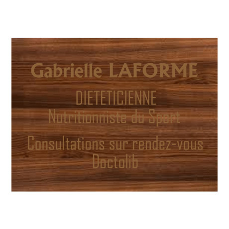 Plaque en bois mdf essence érable avec texte brun