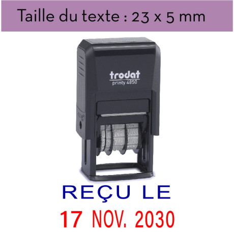 Tampon dateur "REÇU LE" Printy Trodat 4850L1 | À seulement 20€