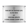 PLAQUE DE BOX a chevaux - argent - vis et cabochons - Mon Tampon