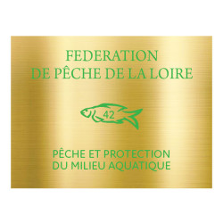 Grande plaque en laiton doré avec finition "Luxe" - Plaque non-percée